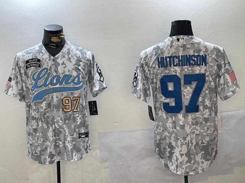Men Detroit Lions #97 Hutchinson Nike Arctic Camo 2024 Salute to Service Limited NFL Jersey style 3->detroit lions->NFL Jersey